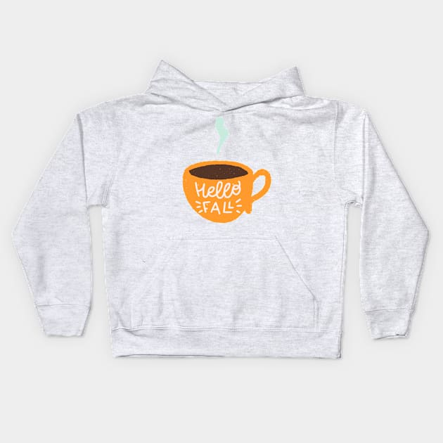 Hello Fall! Kids Hoodie by TashaNatasha